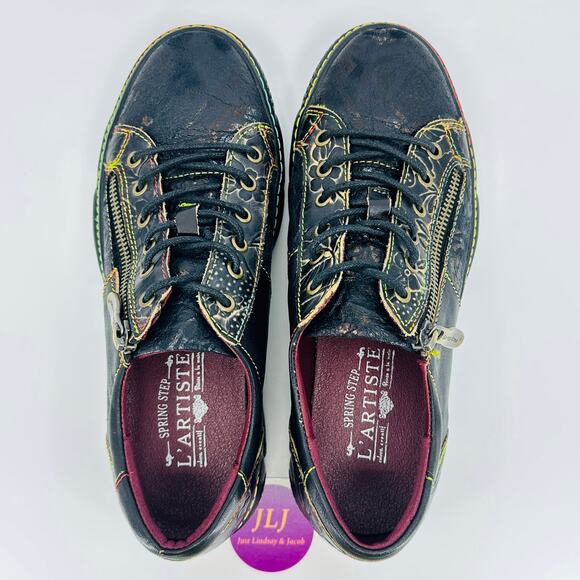 L'Artiste Spring Step Women's Danli Bloom Sneakers Black Multi Size 38/ 7.5-8 US - Picture 9 of 12